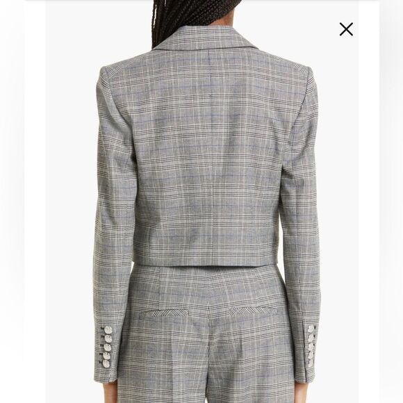 NWT Veronica Beard Fabiola Plaid Crop Blazer Size 12 - Picture 7 of 16